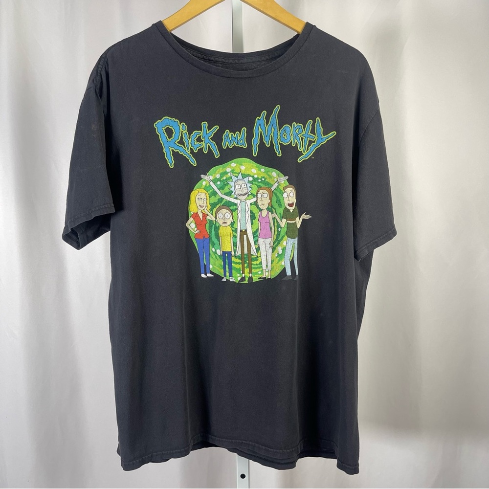 Cartoon Network Adult Swim Rick & Morty Men's XL Graphic Tee Shirt Humor Sci Fi
